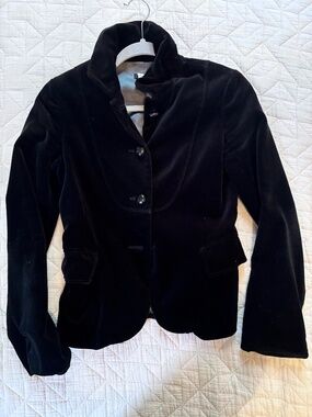 Y2K Vintage J. Crew Black velvet prince Blazer Jacket